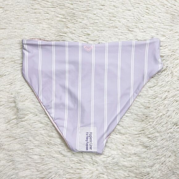 Roxy Sea & Waves Revo Purple Reversible Bikini Bottoms Size Small - Picture 8 of 9